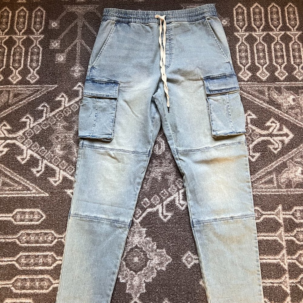 Elwood Clothing Blue Jean Cargo Size Large